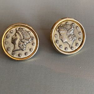 Gold Plated Liberty Earrings!